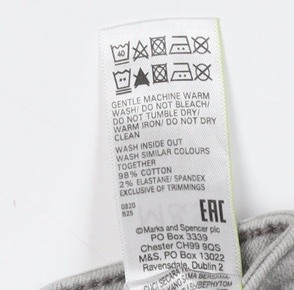 Womens UK Size 10 Marks and Spencer Regular Fit Skinny Grey Jeans