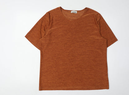 Womens UK Size 16 Gerry Weber Brown Basic T-Shirt