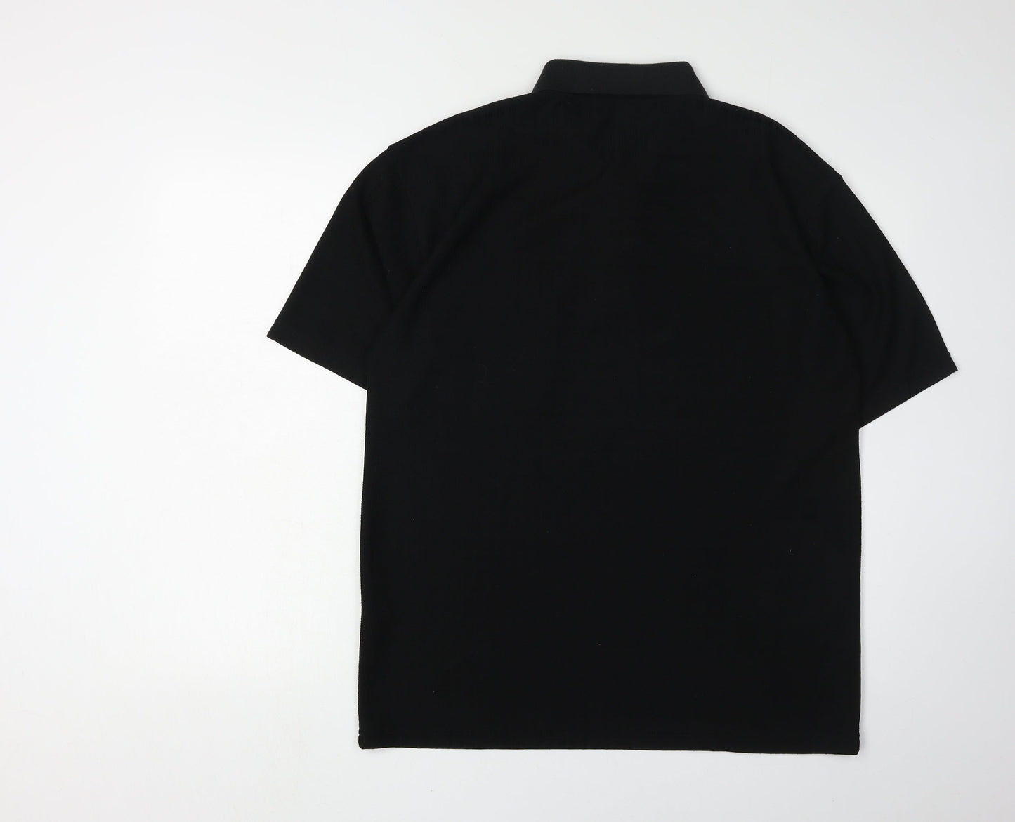 Tom Hagan Men's Black Polo, Medium, Short Sleeve