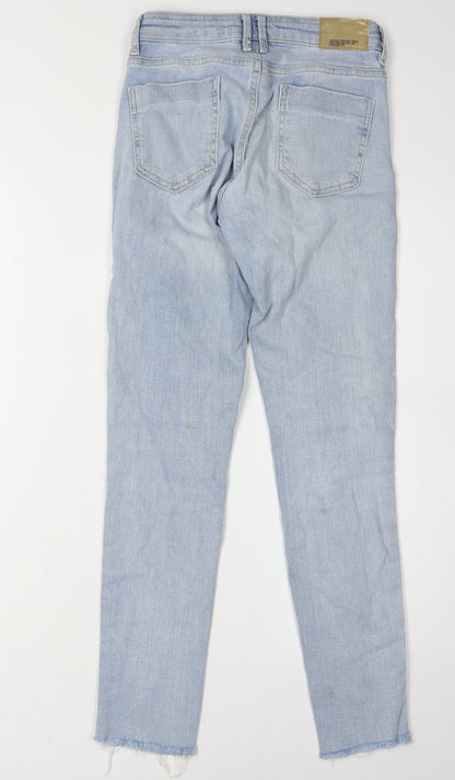 Zara Women's Blue Skinny Jeans, Size 6, Light Wash