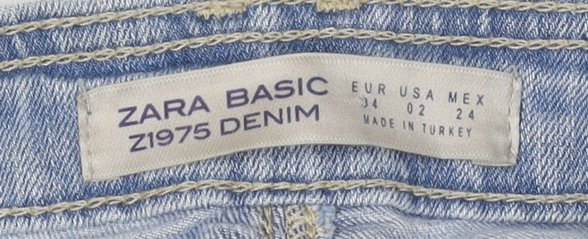 Zara Women's Blue Skinny Jeans, Size 6, Light Wash