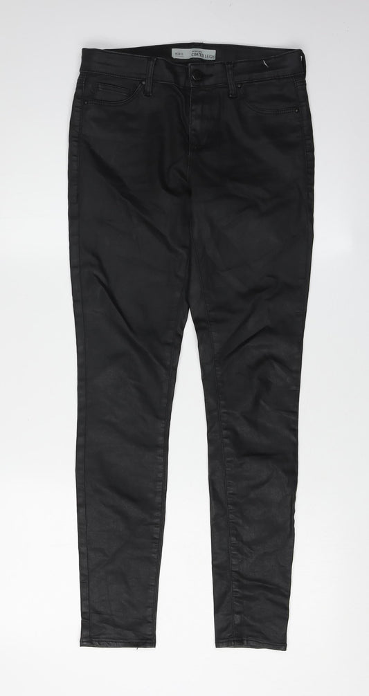Womens UK Size 10 Topshop Regular Fit Jegging Black Trousers