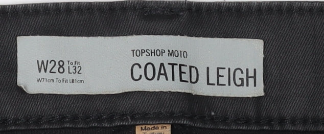 Womens UK Size 10 Topshop Regular Fit Jegging Black Trousers