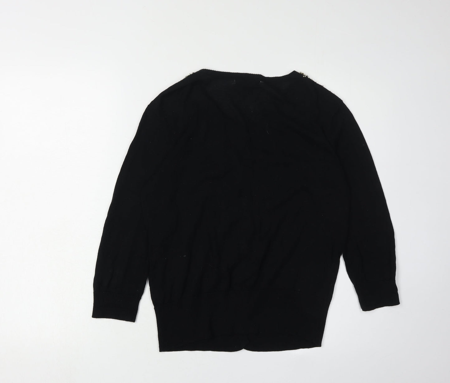 Womens UK Size 4 Red Herring Black Cardigan Jumper