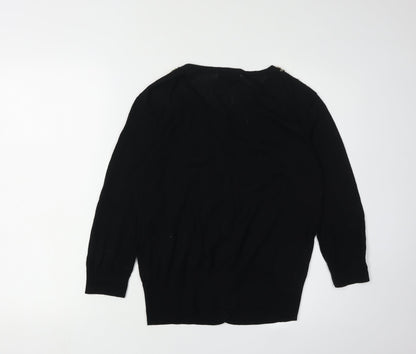 Womens UK Size 4 Red Herring Black Cardigan Jumper