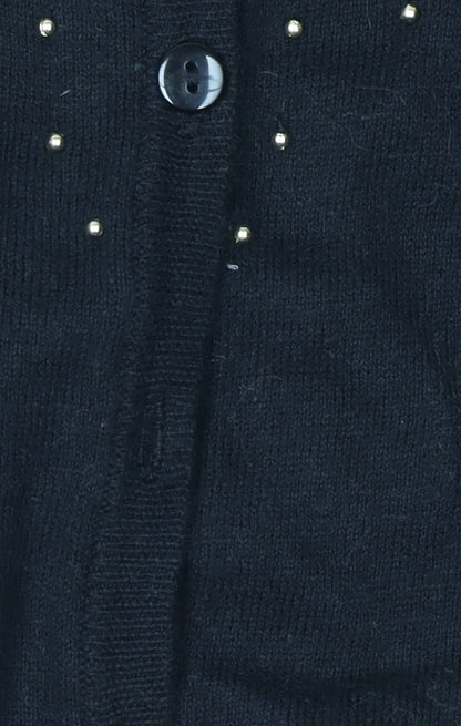 Womens UK Size 4 Red Herring Black Cardigan Jumper