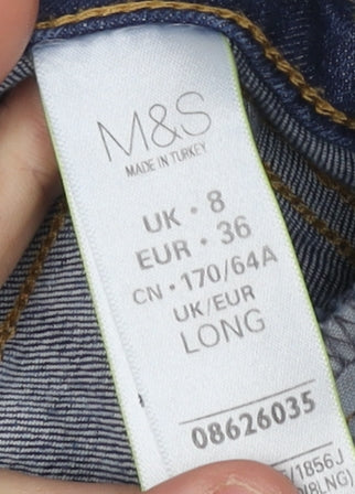 Womens UK Size 8 Marks and Spencer Slim Fit Skinny Blue Jeans