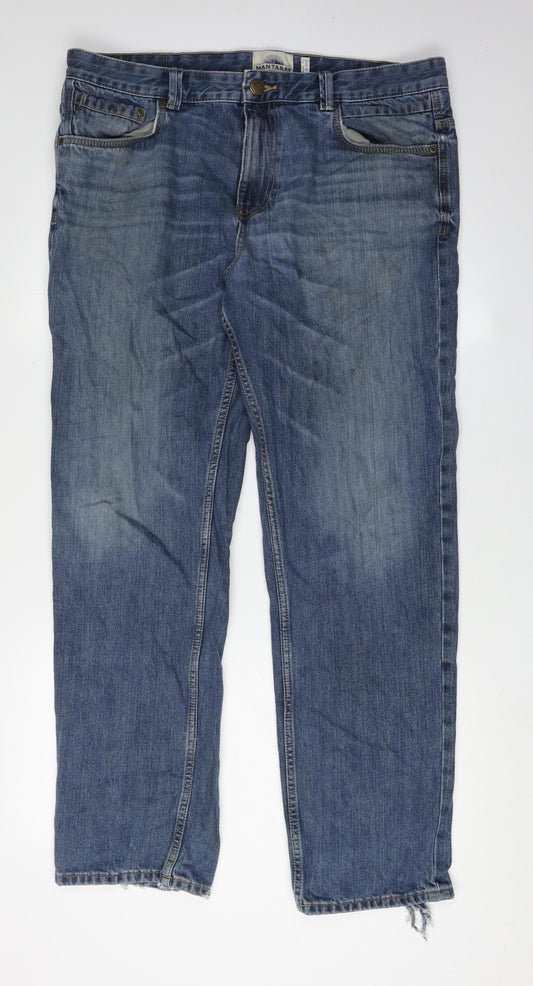 Mantaray Men's Blue Straight Jeans Size 36R