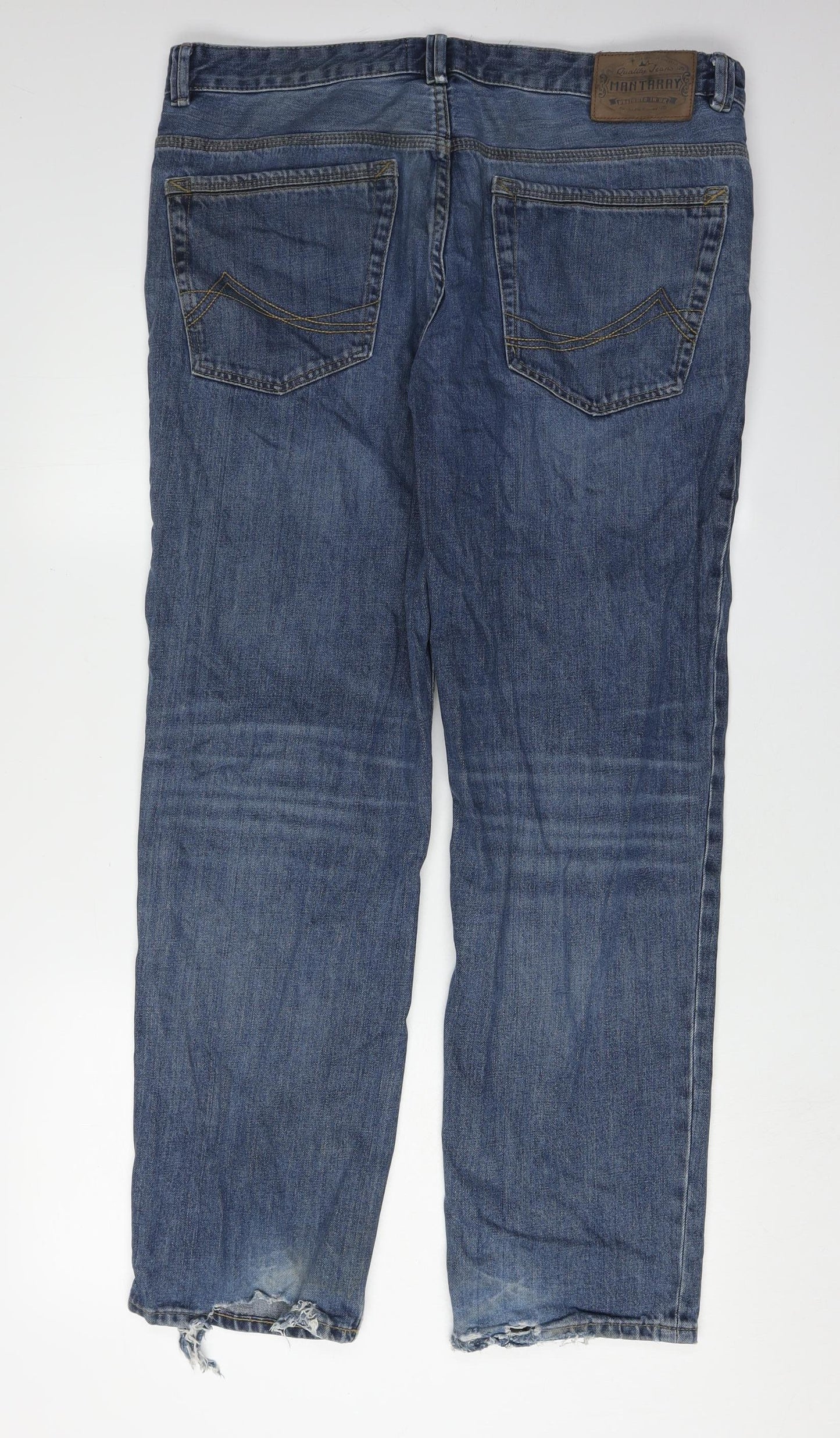 Mantaray Men's Blue Straight Jeans Size 36R