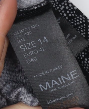 Maine New England Women's Black Geometric A-Line Skirt