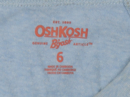 OshKosh Boys Blue Graphic T-Shirt - Size 6, Summer Adventure