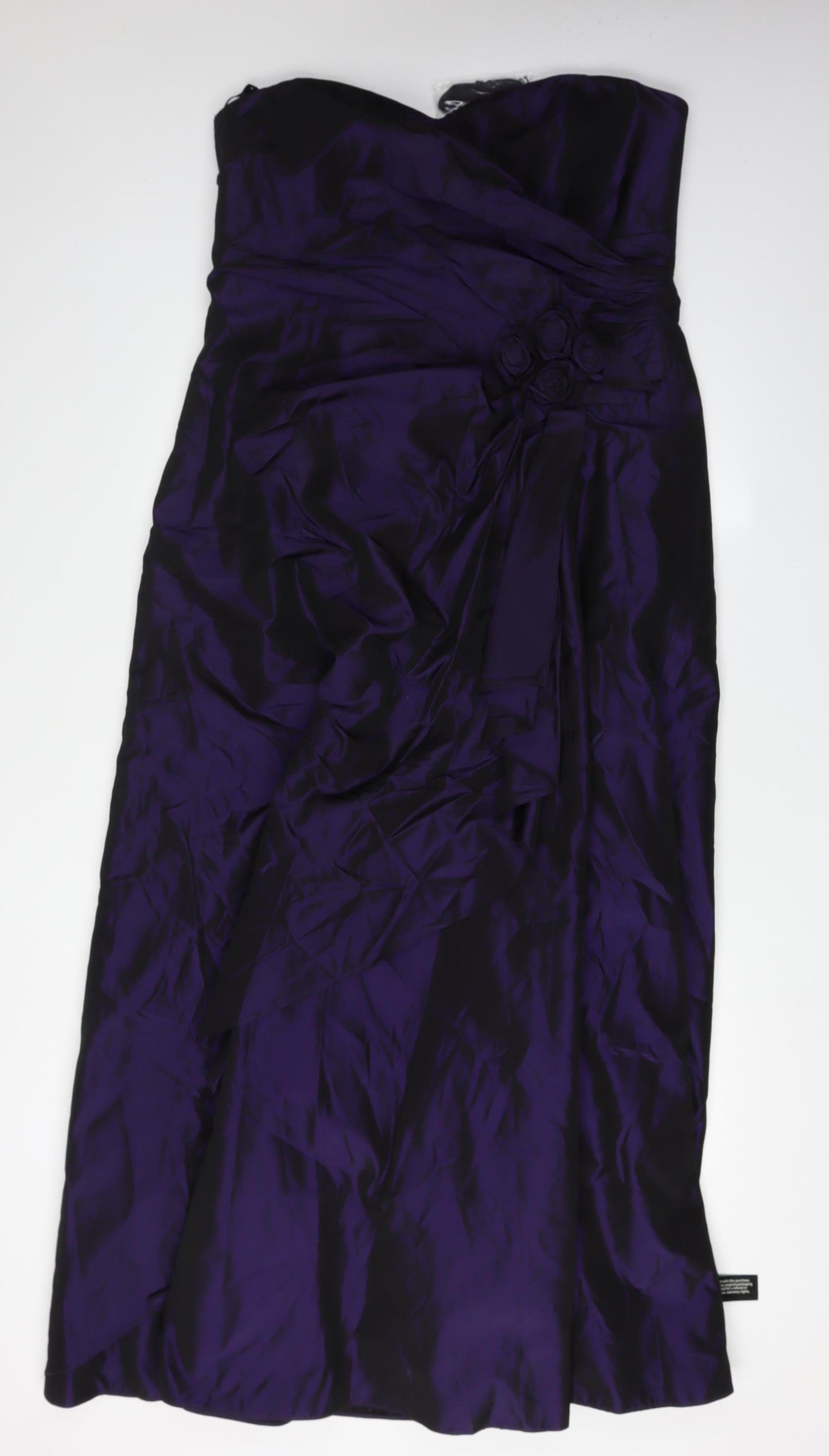 Debenhams Women's Purple Strapless Dress Size 16