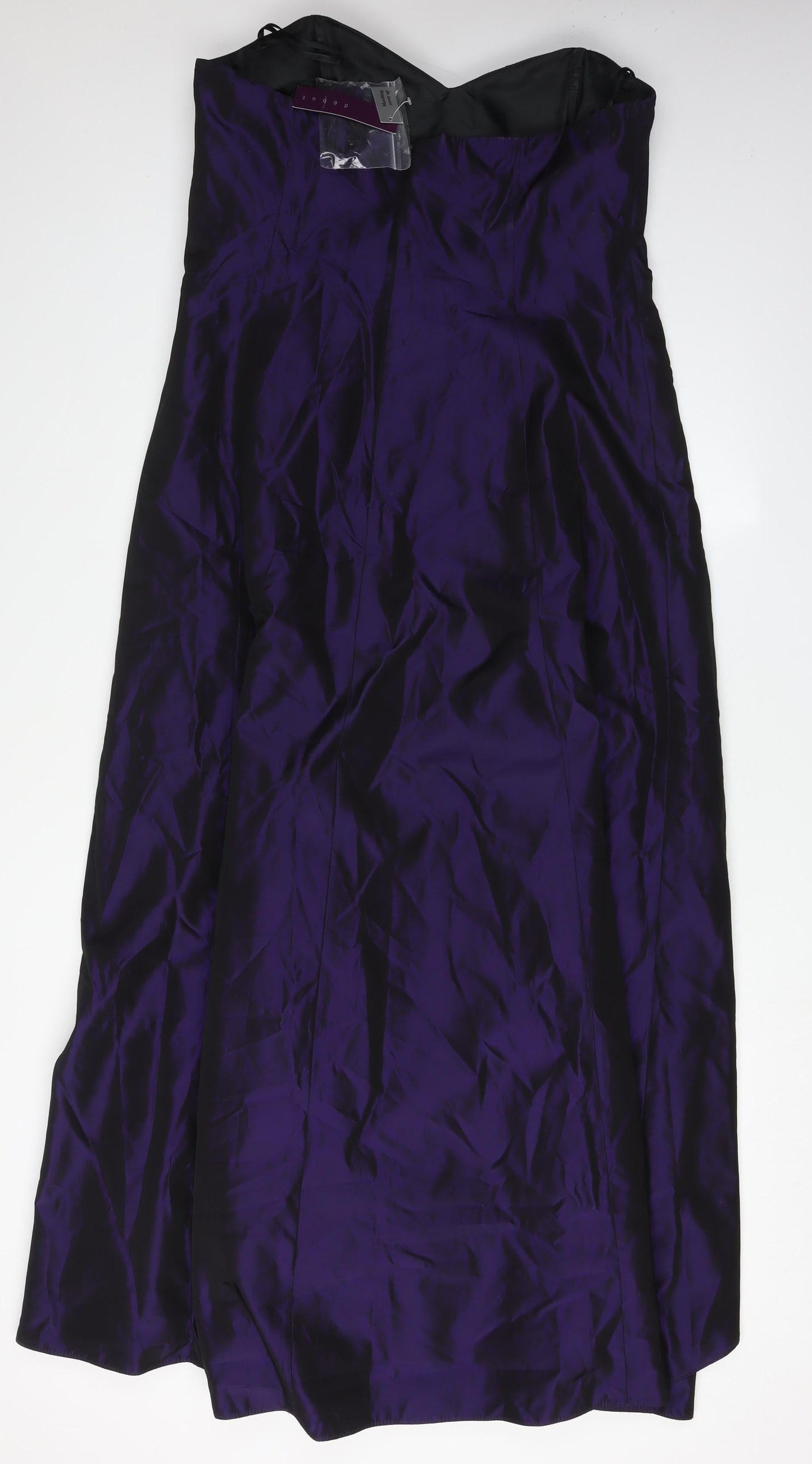 Debenhams Women's Purple Strapless Dress Size 16