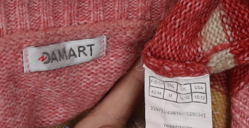 Damart Women's Multicoloured Striped Pullover M