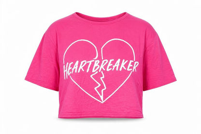 Front view of I Saw It First Women's Pink Cropped T-Shirt, size 10