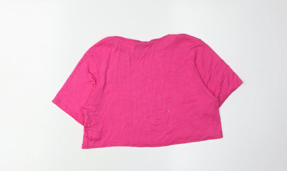 I Saw It First Women's Pink Cropped T-Shirt Size 10