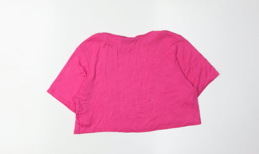 I Saw It First Women's Pink Cropped T-Shirt Size 10