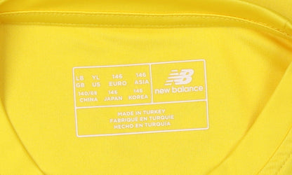 New Balance Boys Yellow Cricket T-Shirt Size 146