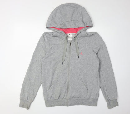 Adidas Women's Grey Full Zip Hoodie M