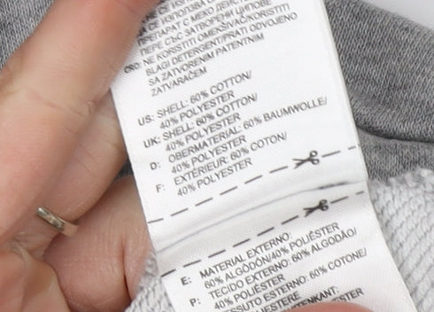 Adidas Women's Grey Full Zip Hoodie M