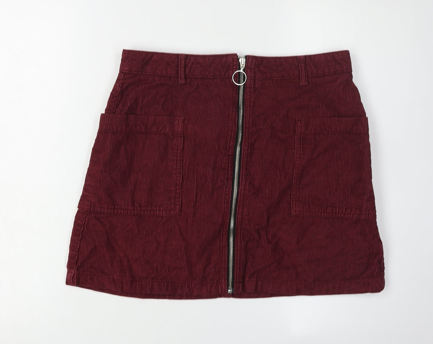 Womens UK Size 12 Topshop A-Line Corduroy Skirt