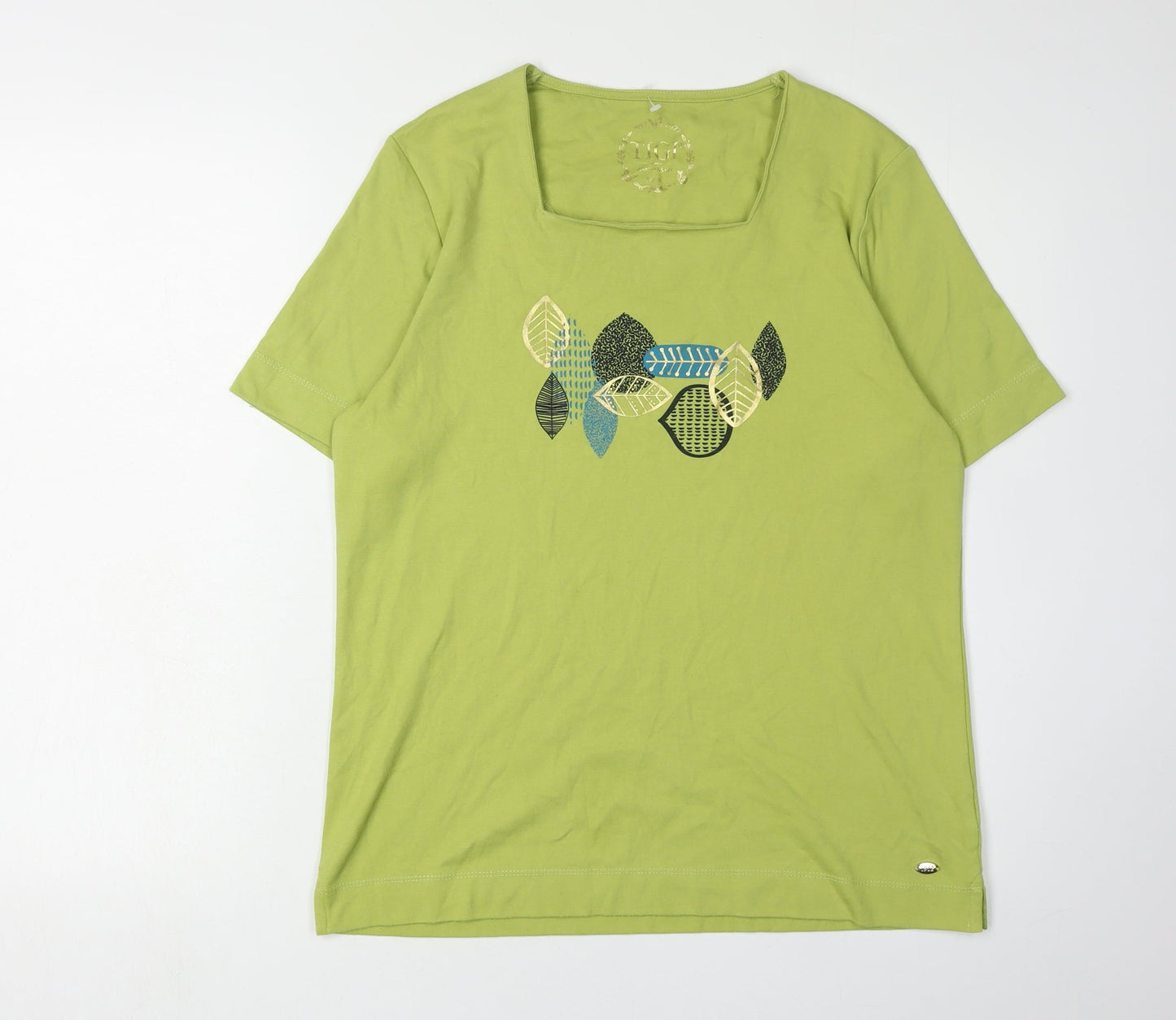 Womens UK Size 14/16 TIGI Green Basic T-Shirt