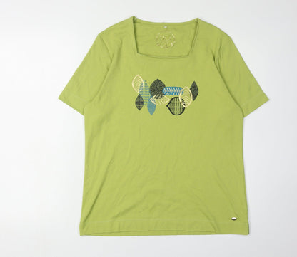Womens UK Size 14/16 TIGI Green Basic T-Shirt