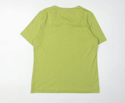 Womens UK Size 14/16 TIGI Green Basic T-Shirt