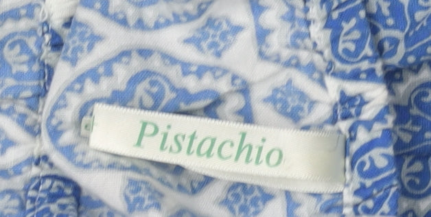 Pistachio Women's Blue Geometric A-Line Dress S