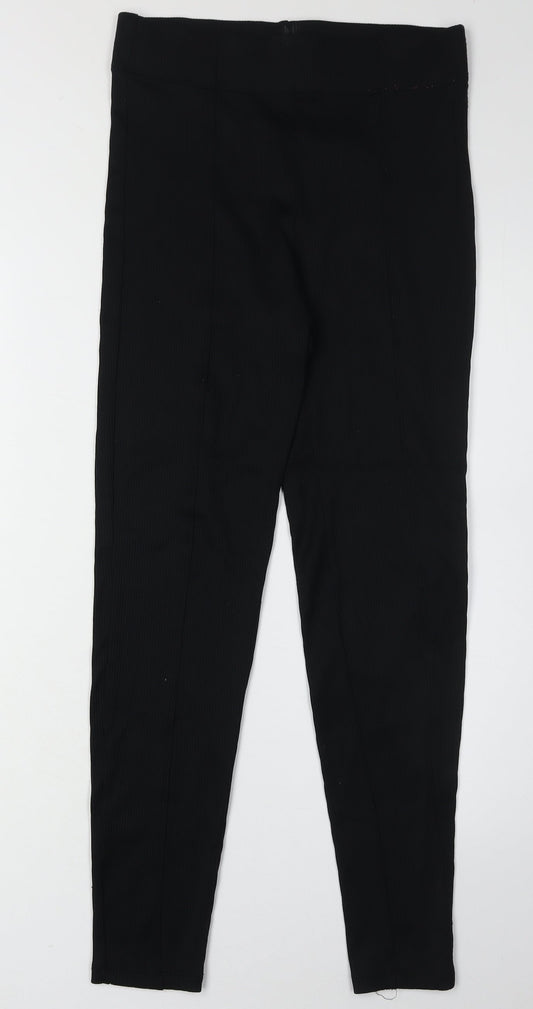 Bershka Women's Black Skinny Trousers Size M