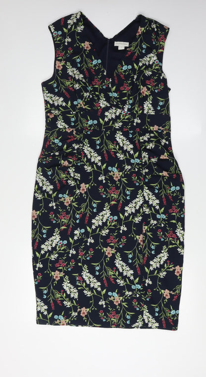 Monsoon Women's Floral Dress, Size 14, Multicoloured, Sleeveless