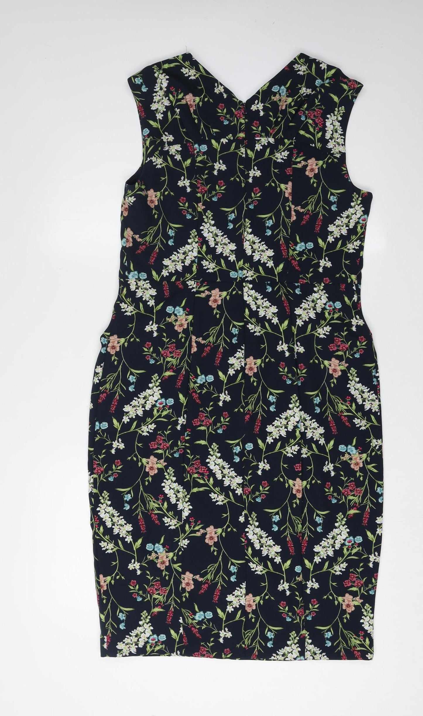 Monsoon Women's Floral Dress, Size 14, Multicoloured, Sleeveless