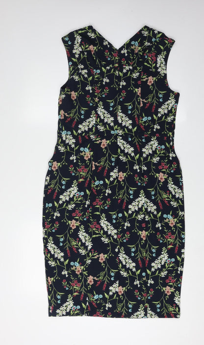 Monsoon Women's Floral Dress, Size 14, Multicoloured, Sleeveless