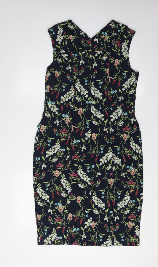 Monsoon Women's Floral Dress, Size 14, Multicoloured, Sleeveless