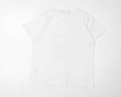 Womens UK Size M Isle Essentials White  T-Shirt