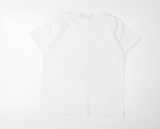 Womens UK Size M Isle Essentials White  T-Shirt
