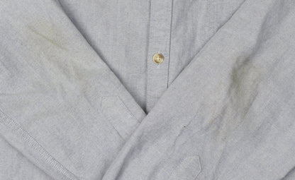 Cambridge Dry Goods Men's Blue Button-Up Shirt L