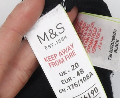 Womens UK Size 20 Marks and Spencer Black  Jumper