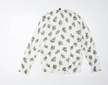 Lands' End Women's S Multicoloured Floral Cardigan