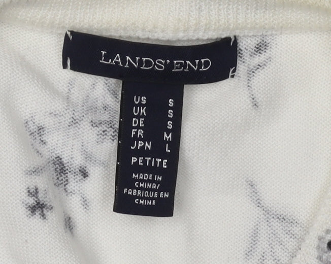 Lands' End Women's S Multicoloured Floral Cardigan