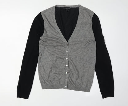 Womens UK Size 10 Mango Grey Cardigan Jumper