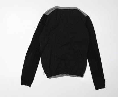 Womens UK Size 10 Mango Grey Cardigan Jumper
