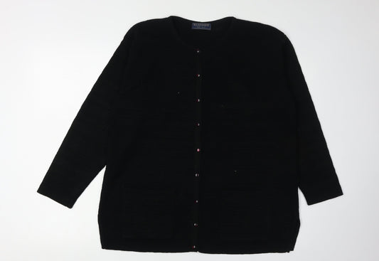 Klassique Women's Black Knit Cardigan M/L