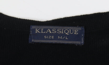Klassique Women's Black Knit Cardigan M/L