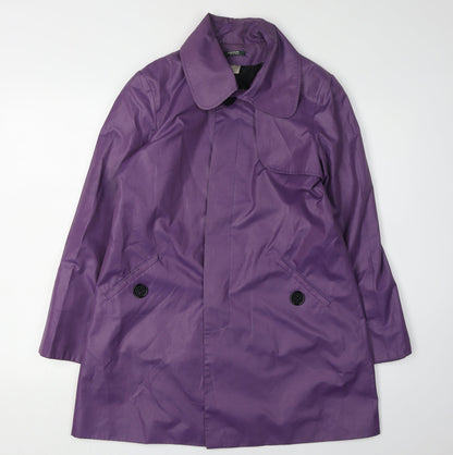 Womens UK Size 10 La Redoute Purple Trench Coat