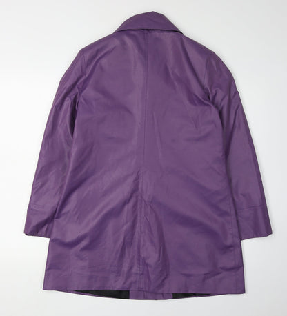 Womens UK Size 10 La Redoute Purple Trench Coat