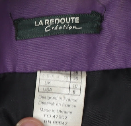 Womens UK Size 10 La Redoute Purple Trench Coat