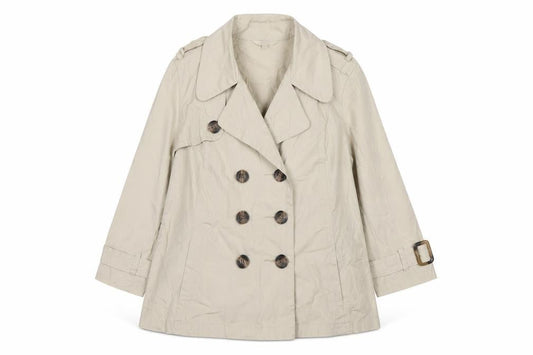 Womens UK Size 12 Marks and Spencer Beige Pea Coat