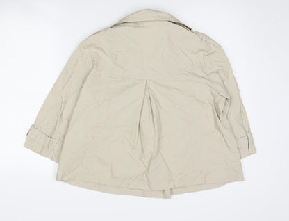 Womens UK Size 12 Marks and Spencer Beige Pea Coat