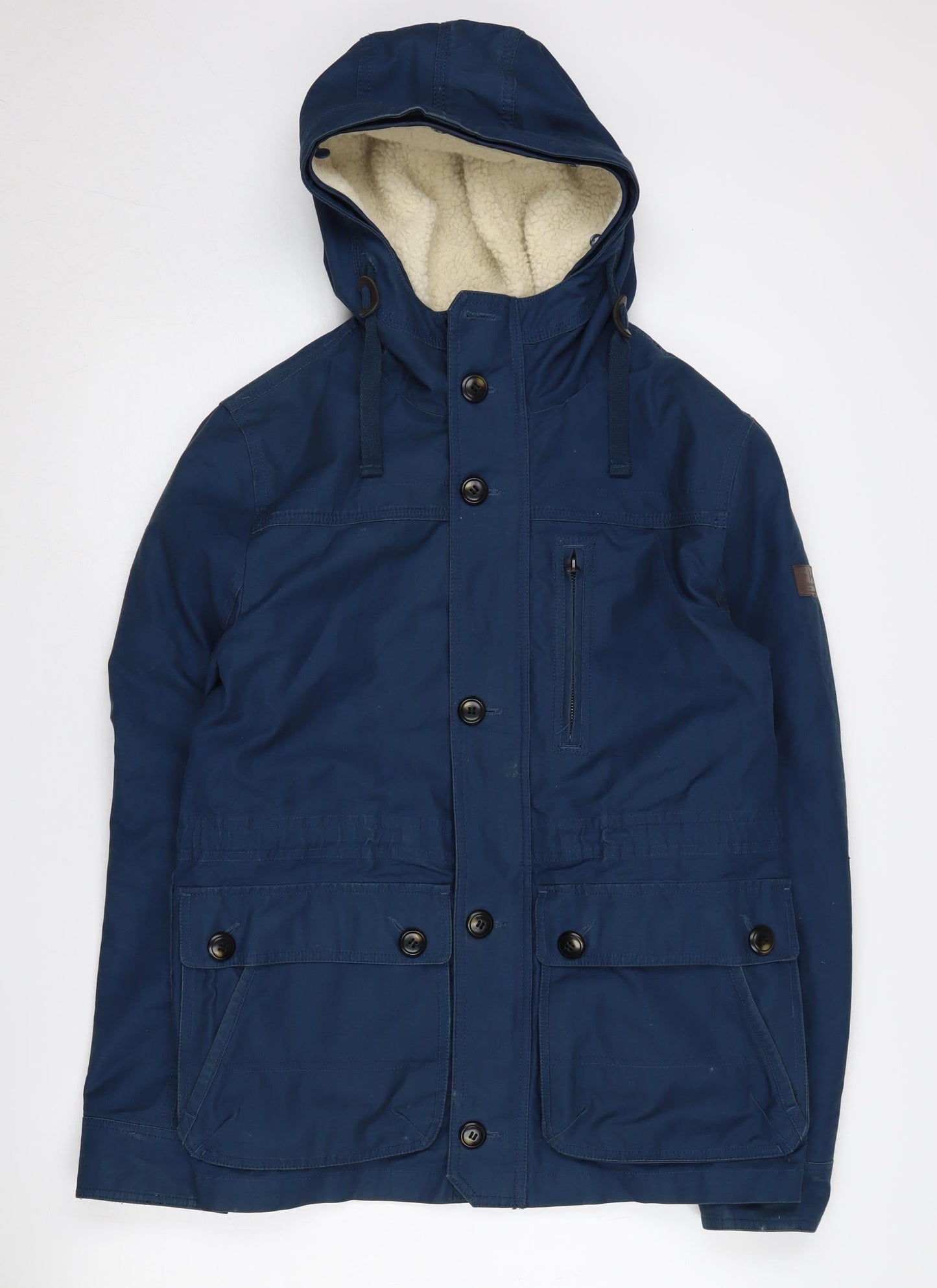 Mens UK Size S Burton Menswear Blue Parka Coat